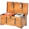 Vintiquewise Rustic Large Wooden  Storage Trunk with Lockable Latch QI003943.S - alternate 2